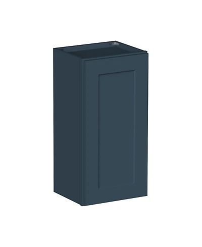 Boyel Living 15"x30" Standard Wall Cabinet (1 Door 2 Shelves), Kitchen with Solid Wood Frame, Soft-Close Hinge