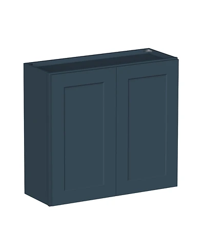Boyel Living W33" Dove Grey Wall Cabinet with Full Overlay Hdf Door for Custom Kitchen or Bathroom