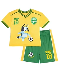 Bluey Toddler Boys Bingo T-Shirt and Mesh Shorts Outfit Set to