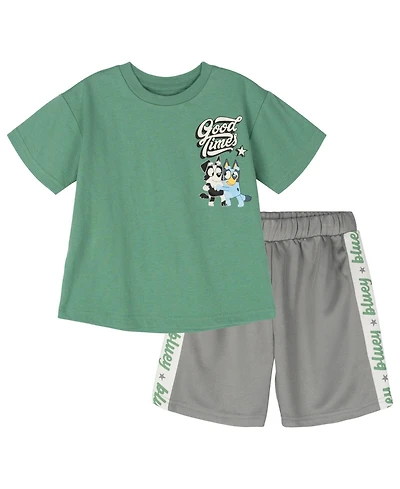 Bluey Toddler Boys Bingo T-Shirt and Mesh Shorts Outfit Set to