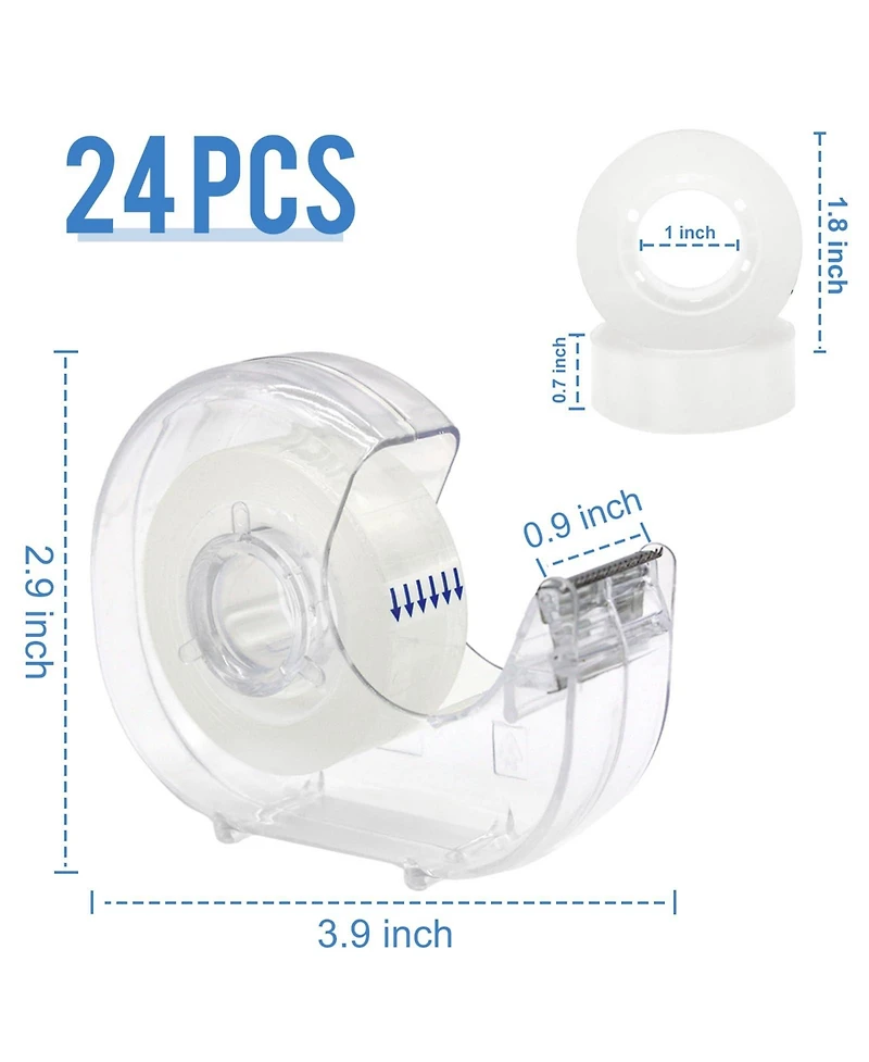 Danrong Pack Clear Tape With Refillable Dispensers Bulk For Office Home Craft Gift Wrapping