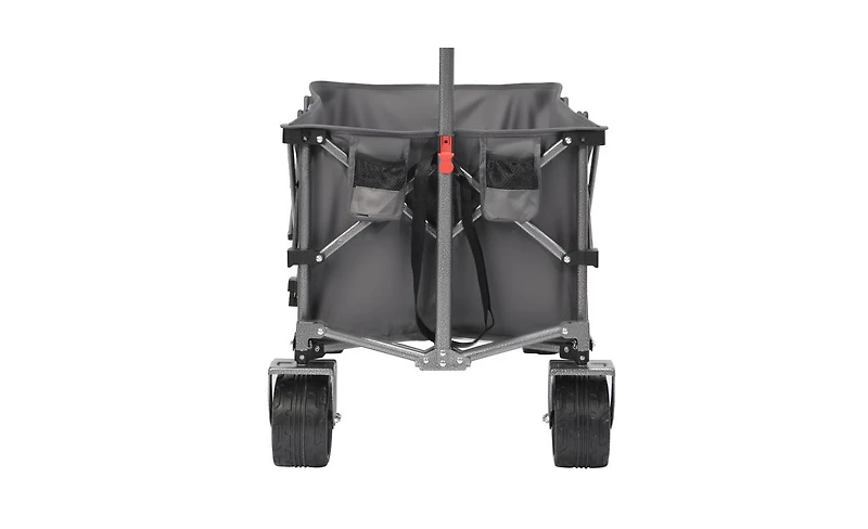 Mountaintop Portable 400L Collapsible Wagon,450LB Big Wheels, Large Capacity Foldable Cart for Camping, Sports, Garden, Baseball