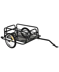 Mountaintop Bicycle Cargo Trailer Foldable Bike Cart Wagon with Hitch 16 Wheels