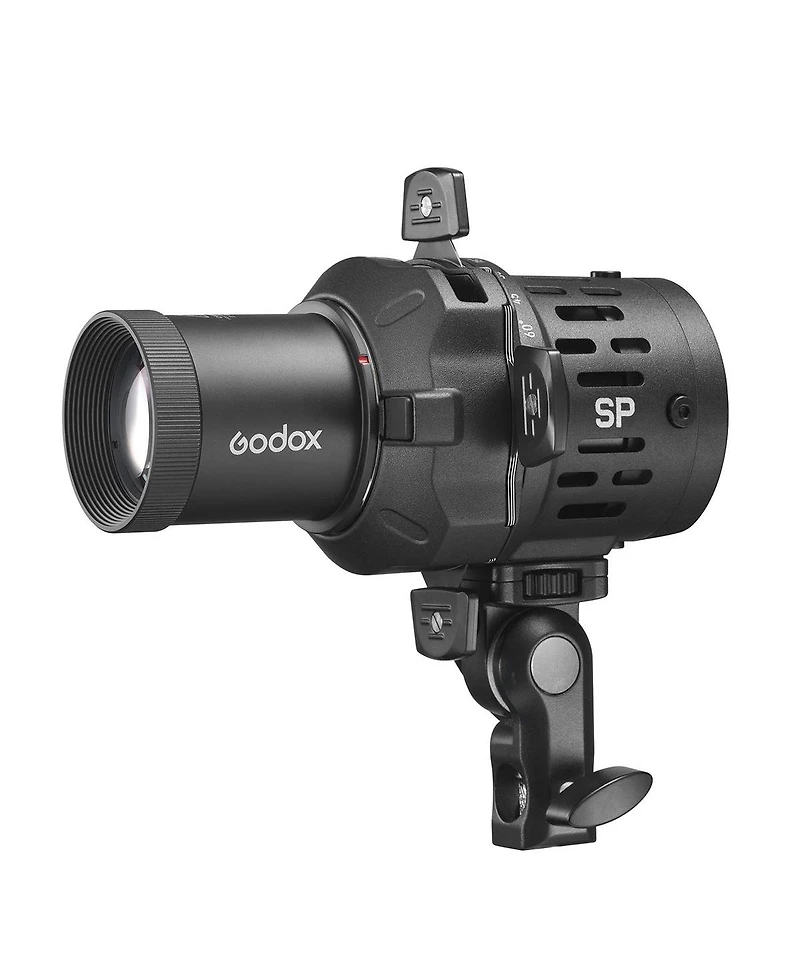 Godox RS100Bi Bi-Color Led Video Light Kit with SP36K Projection Attachment, 2800K-6500K, Built-In Battery, Nfc App Pairing, Dmx, Godox S-Mount