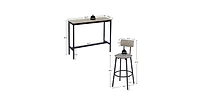 Flynama 2-Piece Bar Table Set with Pu Upholstered Stools, Compact Breakfast Nook Set