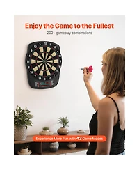 Hongge Electronic Dart Board with 43 Games, Ages 3+