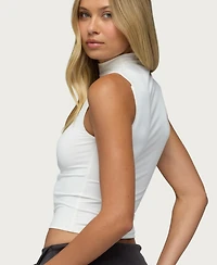 Edikted Women's Sleeveless Mykaylah High Neck Top