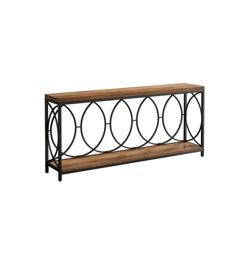 Slickblue 2-Tier Long Console Table with Storage Shelf