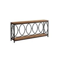 Slickblue 2-Tier Long Console Table with Storage Shelf