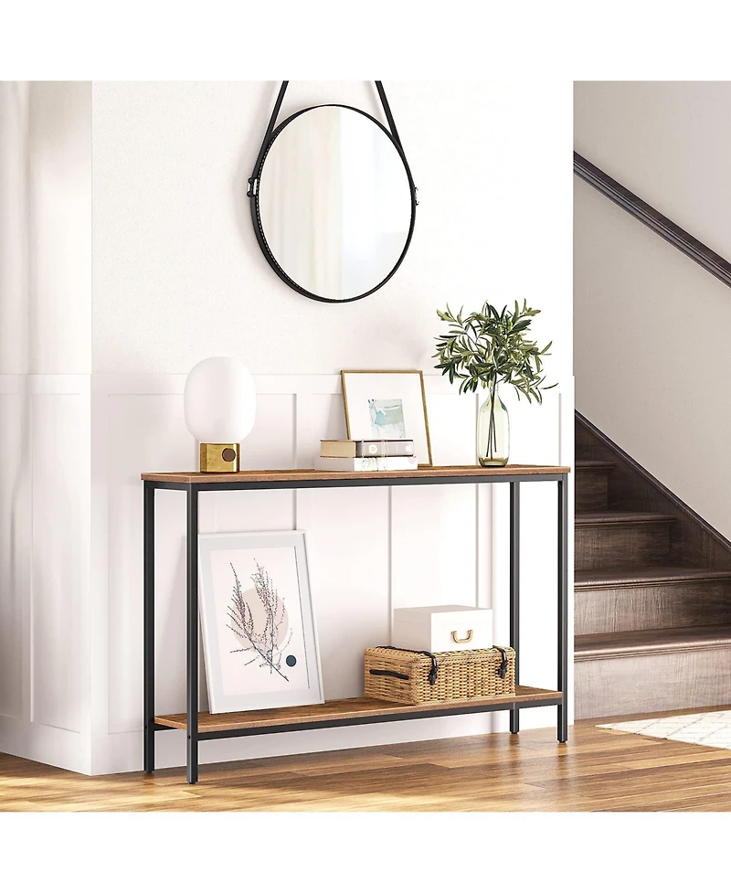 Slickblue Modern 47.2-Inch Narrow Entryway Table with Multi-Tier Shelves