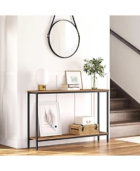 Slickblue Modern 47.2-Inch Narrow Entryway Table with Multi-Tier Shelves