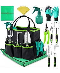 Xdovet Heavy Duty Gardening Tools Set With Potting Mat