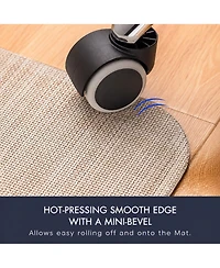 Danrong Heavy Duty Non Slip Office Chair Mat For Hardwood Floors Smooth Silent Glide Protector