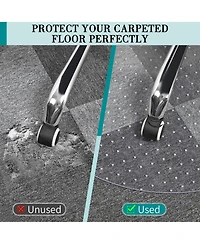 Danrong Office Chair Mat For Carpeted Floors Thick Sturdy Protector Easy Glide Home Gaming