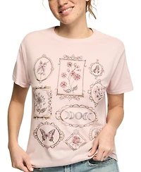Lucky Brand Women's Floral Frames Boyfriend T-Shirt