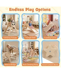 Sugift Montessori Foldable Climbing Triangle Set, 3-Piece