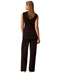 Calvin Klein Women's High-Waist Straight-Leg Pull-On Pants