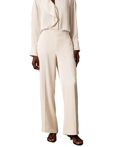 Calvin Klein Women's Pull-on Wide-leg Satin Pants