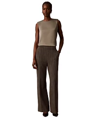 Calvin Klein Women's Satin Crewneck Sleeveless Shell