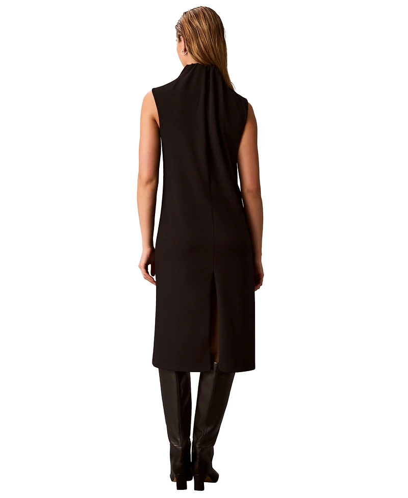 Calvin Klein Women's Mock-Neck Sleeveless Midi Dress