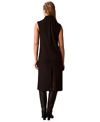 Calvin Klein Women's Mock-Neck Sleeveless Midi Dress