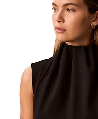 Calvin Klein Women's Mock-Neck Sleeveless Midi Dress