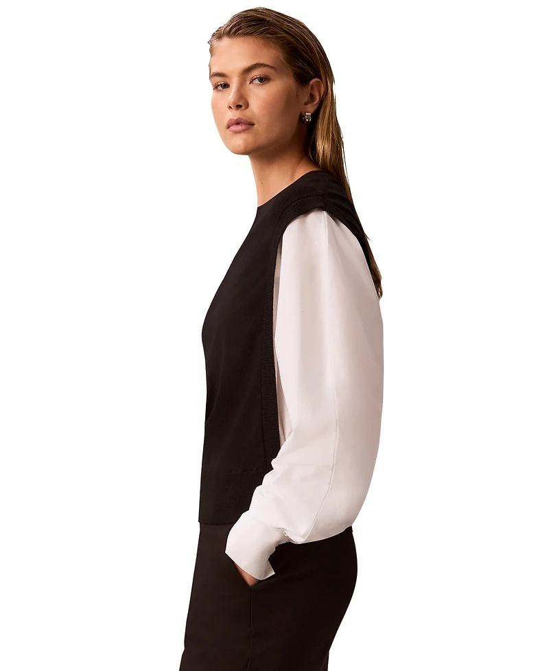 Calvin Klein Women's Crewneck Long-Sleeve Sweater