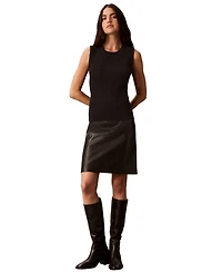Calvin Klein Women's Ribbed Crewneck Sleeveless Tank