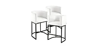 Slickblue Set of 3 Counter Height Bar Stools 25 Inch with Backrest