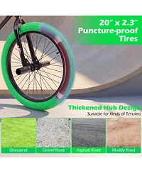 Hongge 20-Inch Freestyle Trick Bike with 360-Degree Steering and 4 Pegs, Ages 8+