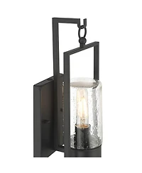 John Timberland Nordvik 15" High Seeded Glass Outdoor Wall Light