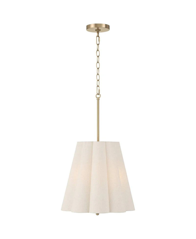 Possini Euro Design Possini Euro Adama 15 3/4" Satin Brass 3-Light Shade Pendant Light