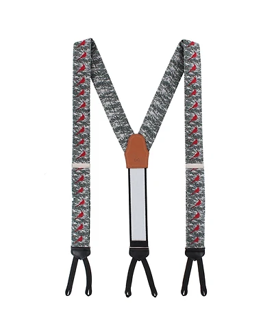 Trafalgar Men's The Snowy Virginia Nightingale Silk Formal End Suspenders