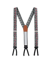 Trafalgar Men's The Snowy Virginia Nightingale Silk Formal End Suspenders