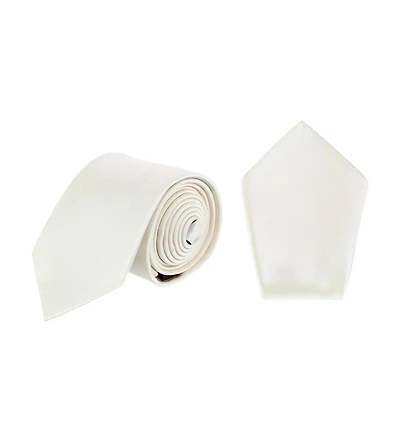 Trafalgar Men's Sutton Solid Color Silk Necktie and Pocket Square Combo