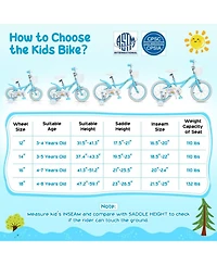 Hongge 18-Inch Kids Bike with Training Wheels and Front Basket