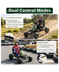 Hongge Adjustable-Seat Pedal Go-Kart, 77 lb Capacity, Ages 3+