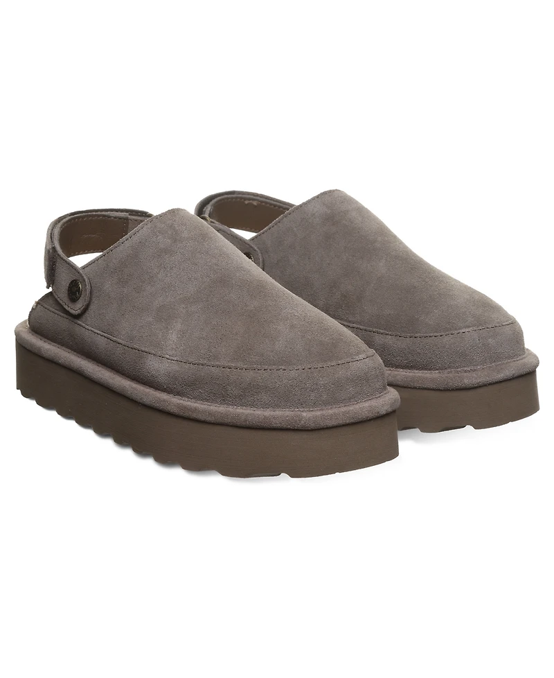 Bearpaw Women's Brooke Platform Suede Slip-On Clogs