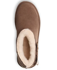 Bearpaw Women's Saige Ribbon Bow Detail Ankle Booties