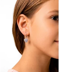 Chanteur Kids Heart Hypoallergenic Earrings for Girls with Sterling Silver Leverbacks