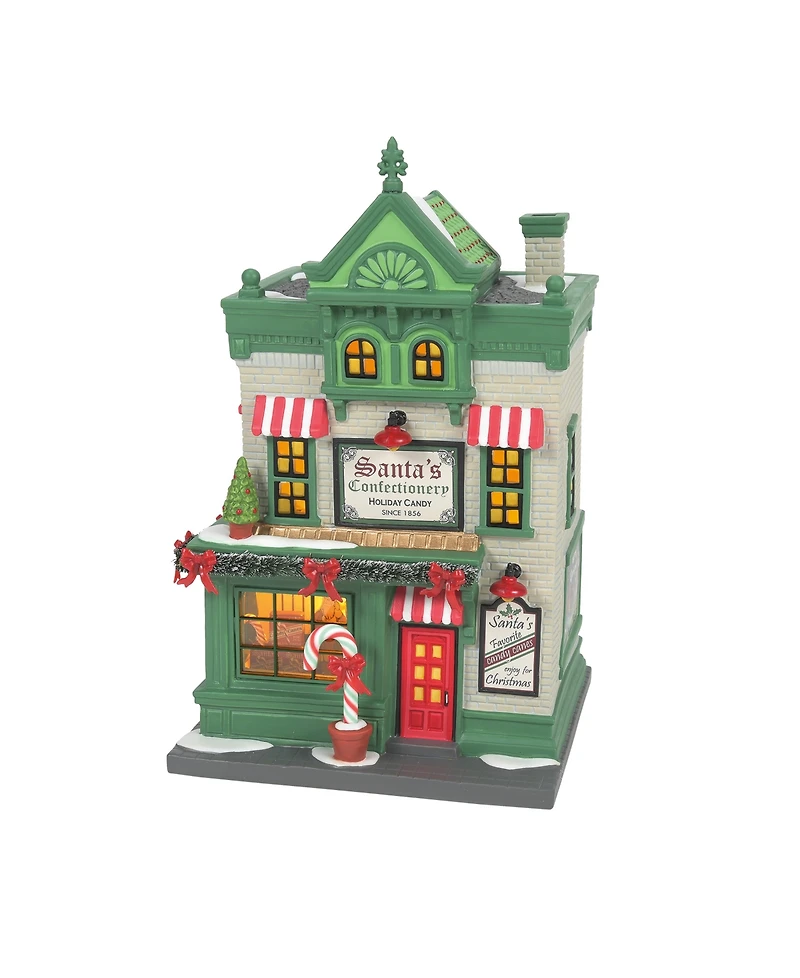 Department 56 Christmas in the City Light Up Santa's Corner Confectionery Figurine