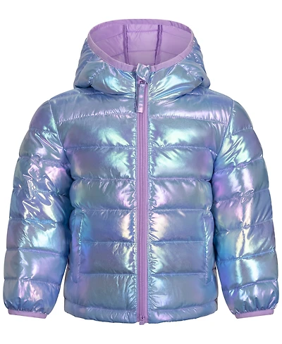 S Rothschild & Co Toddler Girls' 2T-5T Irridescent Midweight Packable Jacket