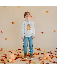 Sweet Wink Little Boys (5-8) Pumpkin Teddy Bear Patch Sweatshirt