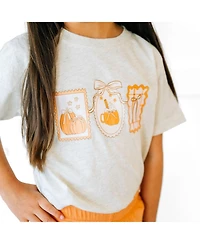 Sweet Wink Toddler Girls Pumpkin Cameo Short Sleeve T-Shirt