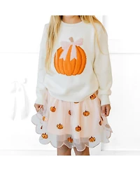 Sweet Wink Toddler Girls Coquette Pumpkin Sweater
