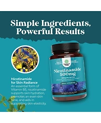 Nature's Craft Vitamin B3 Niacinamide 500milligram Capsules