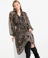Kobi Halperin Women's Alli Long-Sleeve Tiered Ruffle Dress