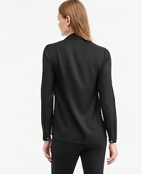 Kobi Halperin Women's Nellie Long-Sleeve V-Neck Silk-Blend Blouse