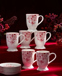 Certified International Crimson Noel Mugs, Set of 6