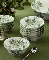 Certified International Winter Evergreen All-Purpose Bowls, Set of 6